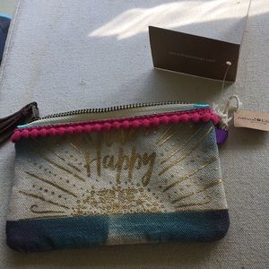 Natural life ID and key clasp pouch